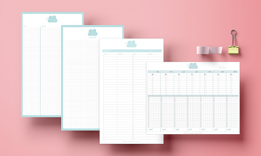 Freebie: Kit Com Planner Coreano, Lista De Vocabulário E Blocos De ...